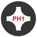 PH1x170mm Phillips nyomaték-csavarhúzó penge bit 1/4 befogással matt króm - Felo - 10210204