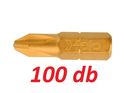 PH1x25mm Phillips PH bit / bithegy TiN bevonattal  C 6,3 1/4 (100db) - Felo - 02201077